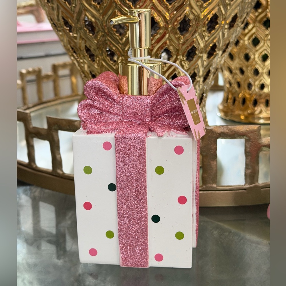 New Pink glitter gift box soap dispenser